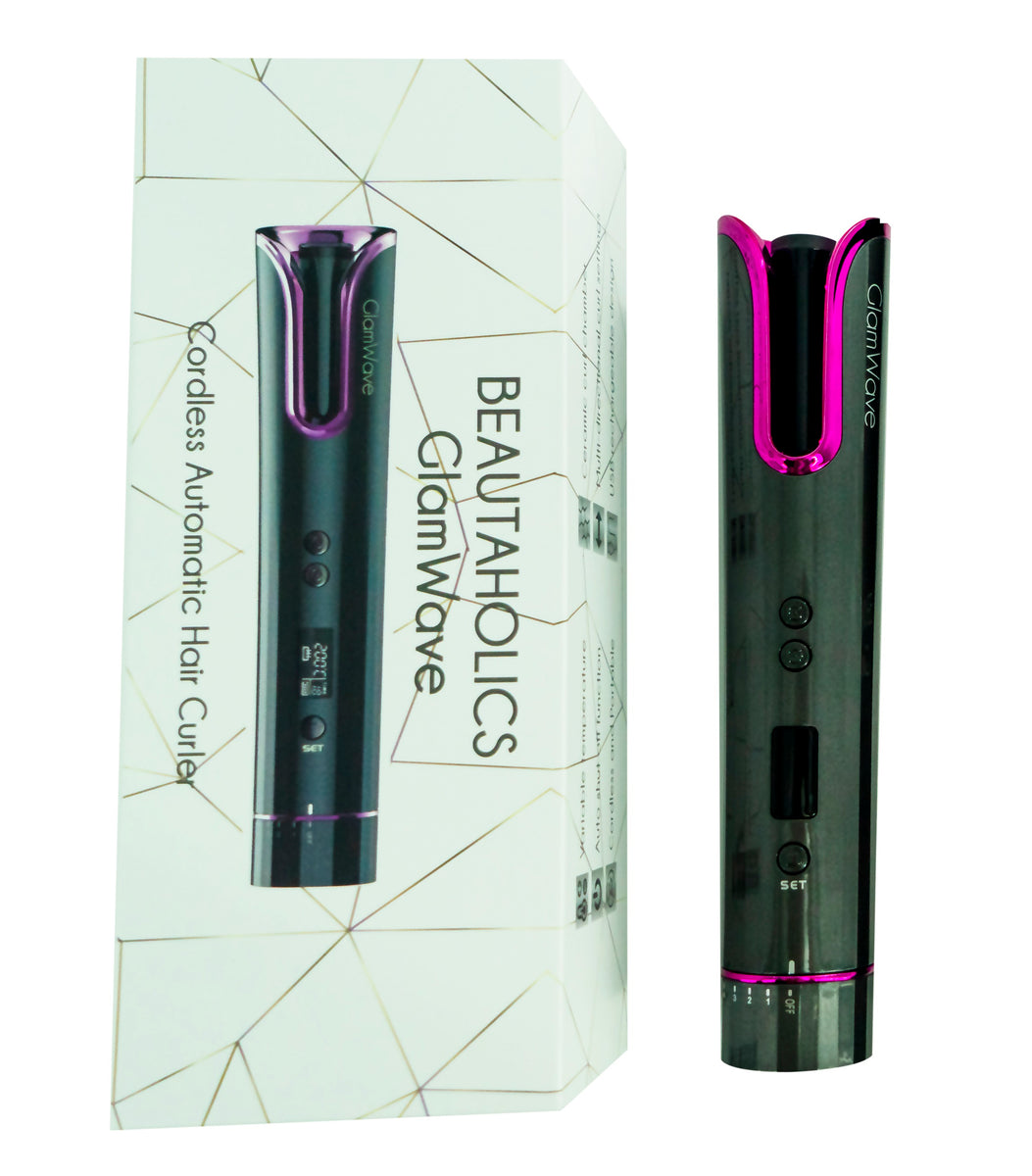 GlamWave Cordless Automatic Hair Curler | Beautaholics UK