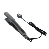 GlamShine HydraSteam Pro Steam Hair straightener with UK plug on a white background