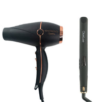 GlamPro Salon Professional Hair Dryer & GlamLuxe  2-in-1 Straighteners (Bundle & Save)