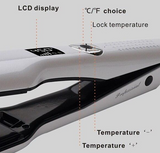 controls for GlamShine Wide Plate Hair Straighteners Variable Temperature