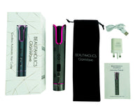 glamwave cordless curler and accessories